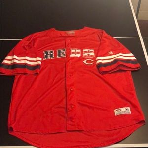 Cincinnati Reds American Flag Themed Jersey (2xl)